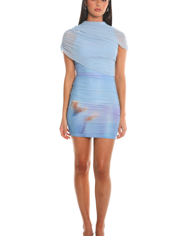 Lavender Iris Ombré Bodycon Mini Dress