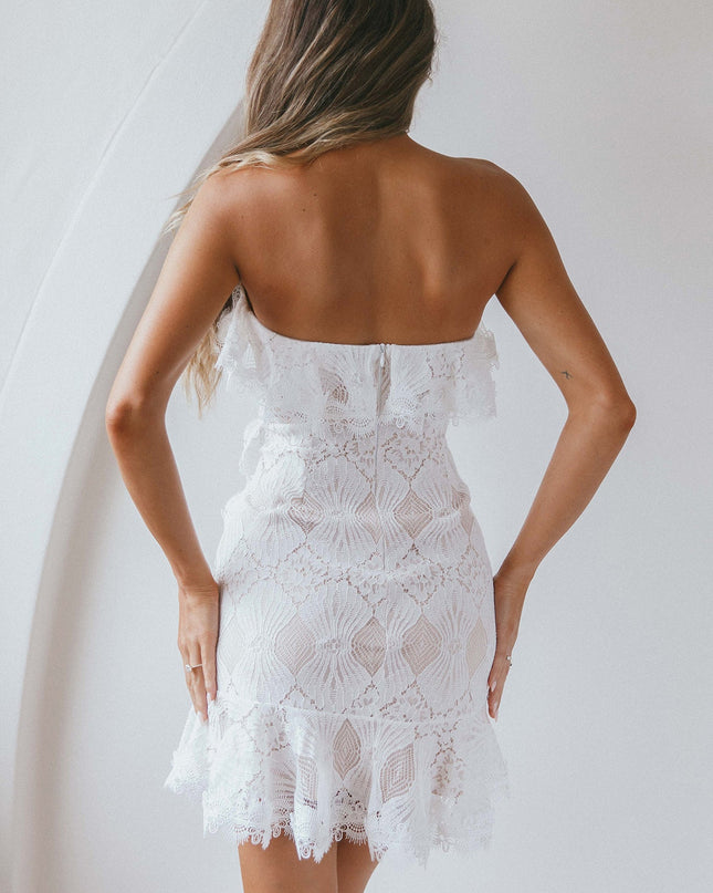 White Lace Mini Dress