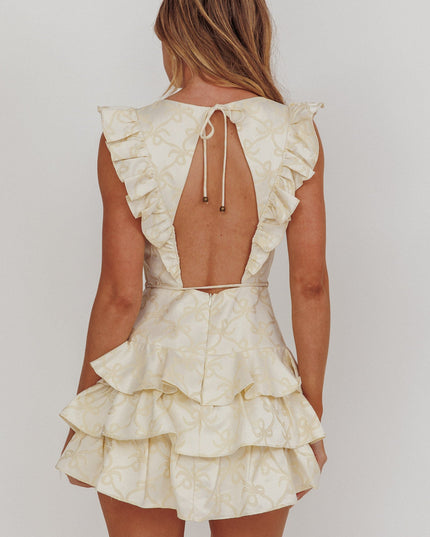 Butter Sleeveless Layered Frill Romper