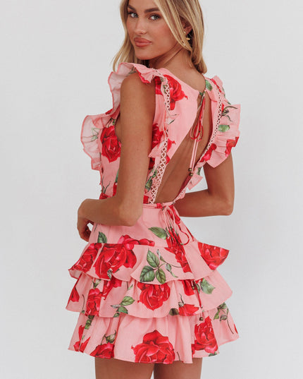 Rose Sleeveless Layered Frill Romper