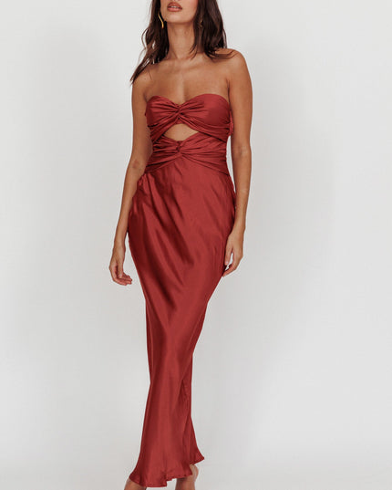 Terracotta Double Twist Maxi Dress