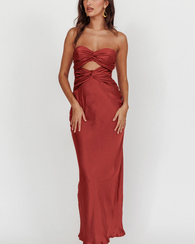 Terracotta Double Twist Maxi Dress
