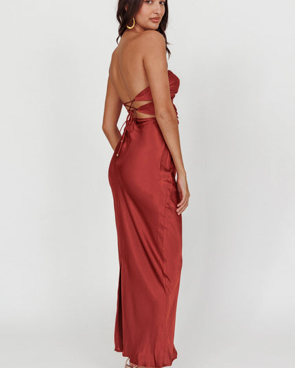 Terracotta Double Twist Maxi Dress