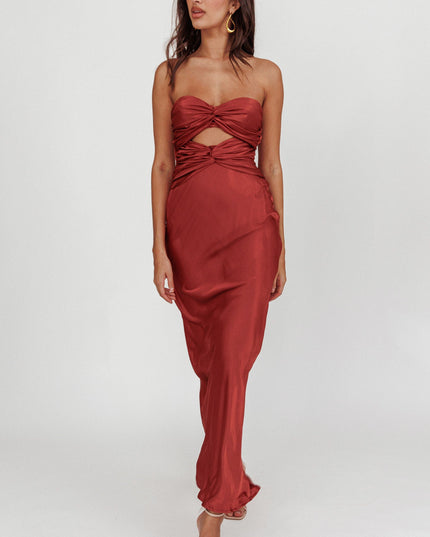 Terracotta Double Twist Maxi Dress