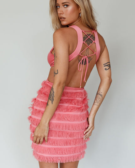 Barbie Pink Detail Mini Dress