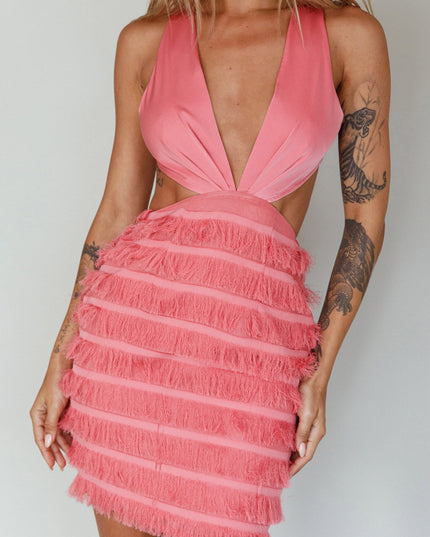 Barbie Pink Detail Mini Dress