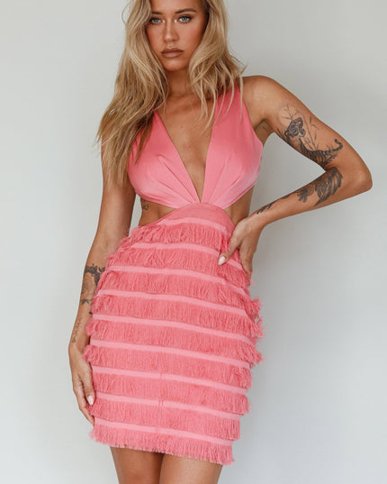 Barbie Pink Detail Mini Dress