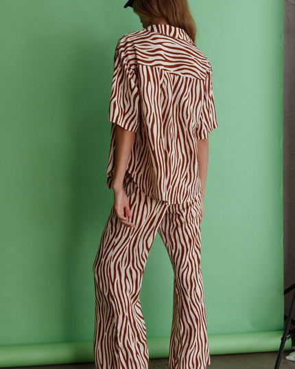 Brown Hunch Pants Zebra