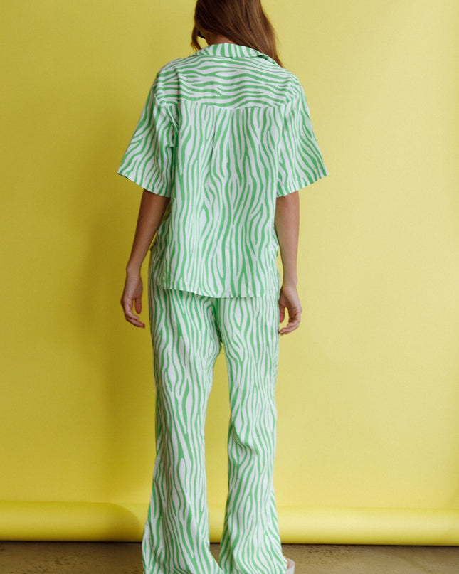 Green Hunch Pants Zebra