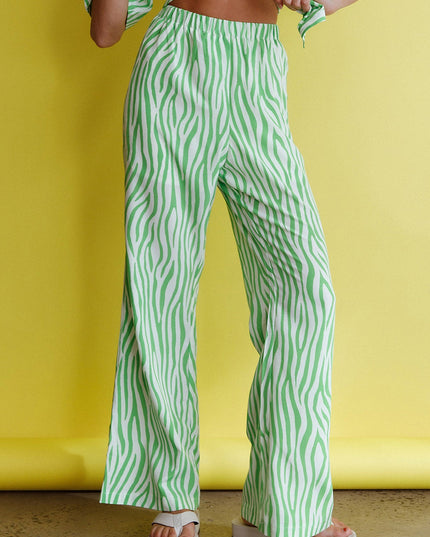 Green Hunch Pants Zebra