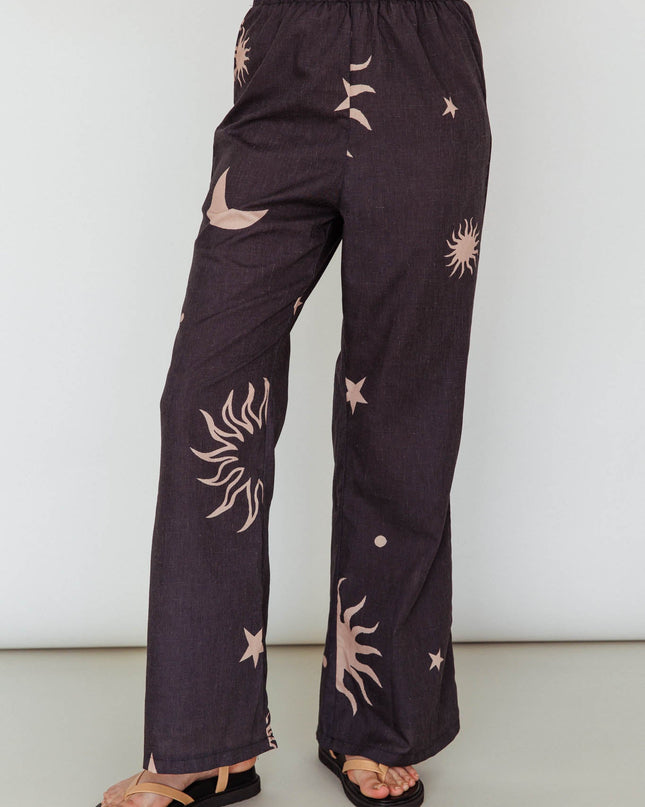 Black Hunch Pants Sun Moon