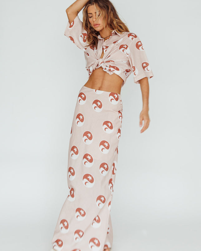 Rose Hunch Maxi Skirt Yin Yang
