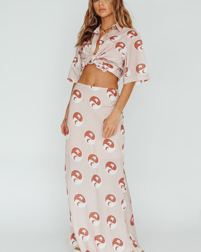 Rose Hunch Maxi Skirt Yin Yang