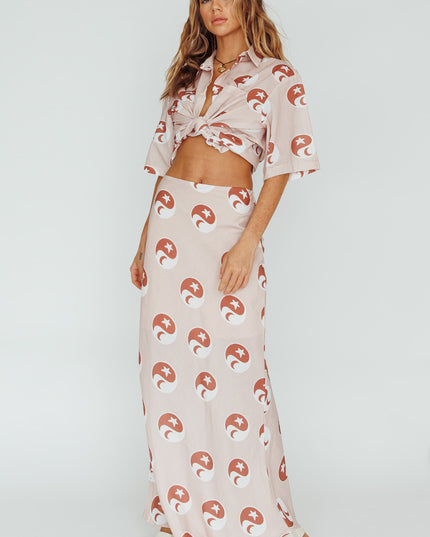 Rose Hunch Button Shirt Yin Yang