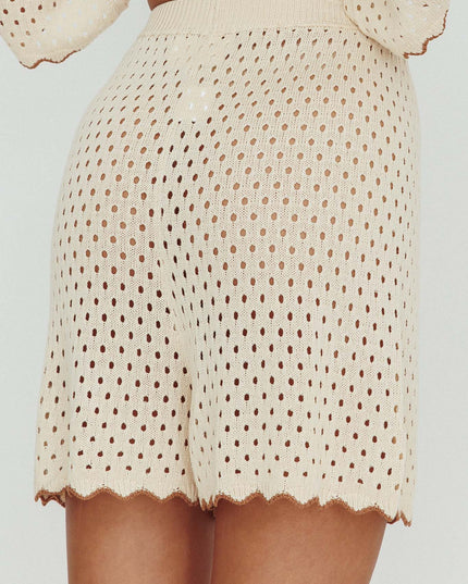 Hunch Crochet Shorts Nutmeg/Shell