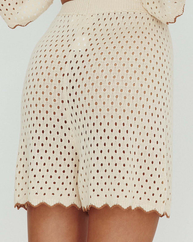 Hunch Crochet Shorts Nutmeg/Shell
