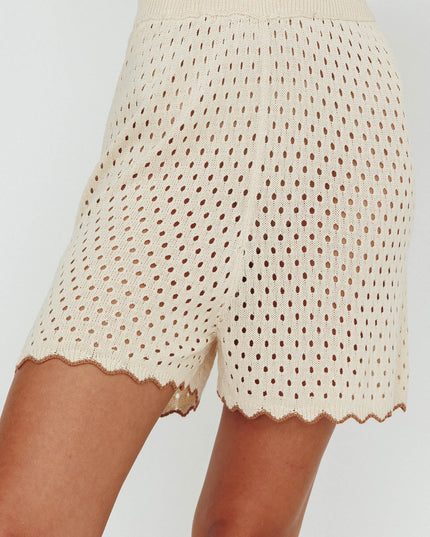 Hunch Crochet Shorts Nutmeg/Shell