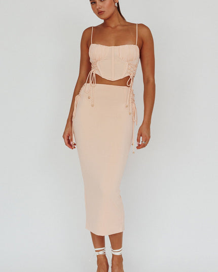 Corset Crop Top Egg Shell