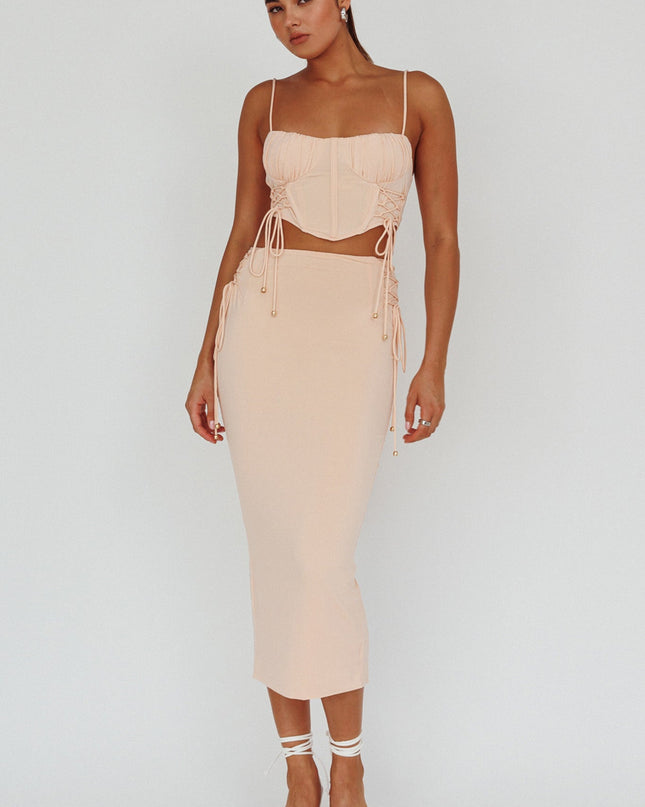 Corset Crop Top Egg Shell