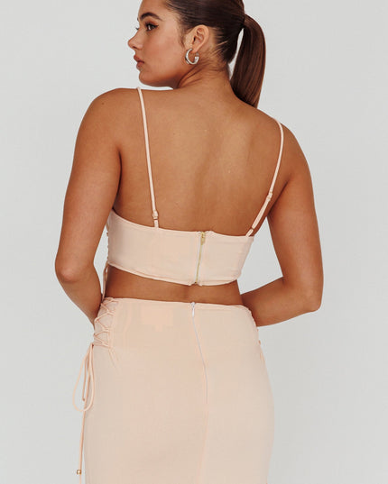 Corset Crop Top Egg Shell