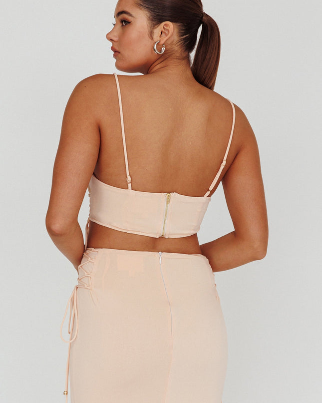 Corset Crop Top Egg Shell