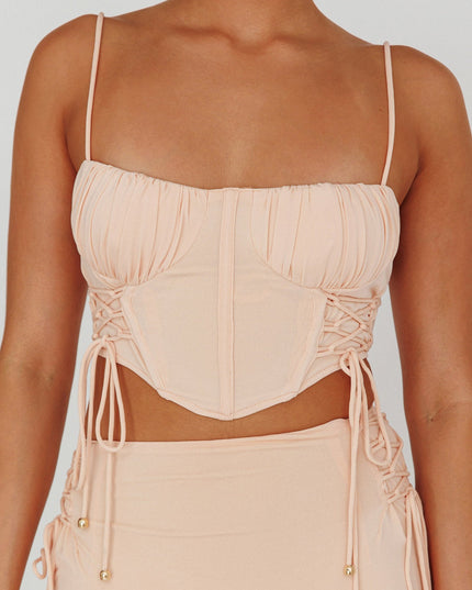 Corset Crop Top Egg Shell