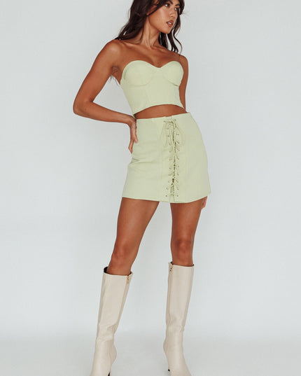 Mint Ventura Lace-Up Skirt