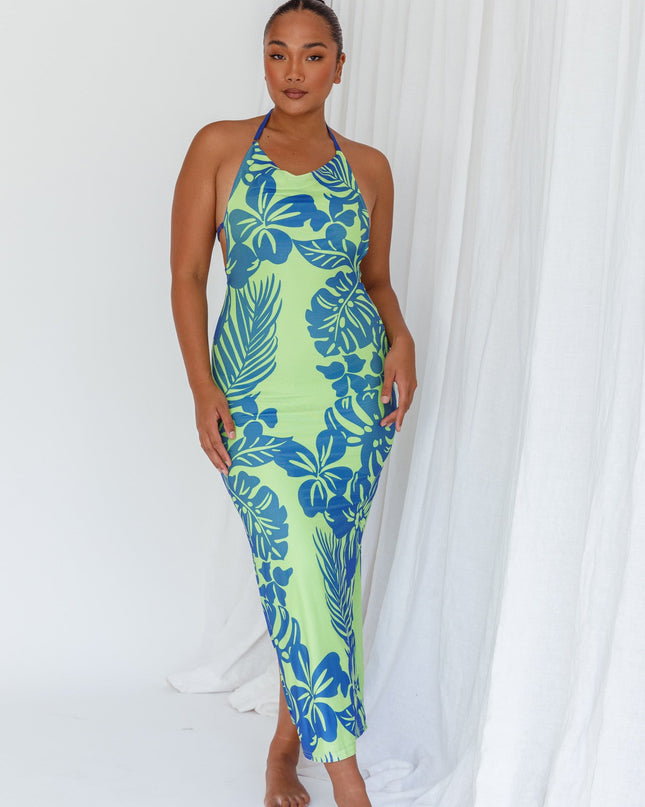 Midi Dress Tropical Kiwi