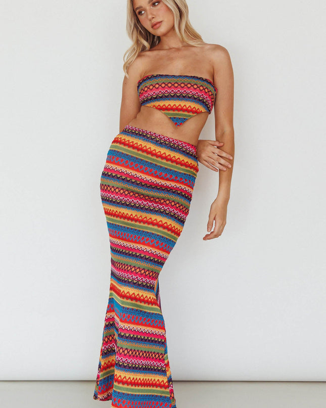 Multi Tied Back Crop Top Pink