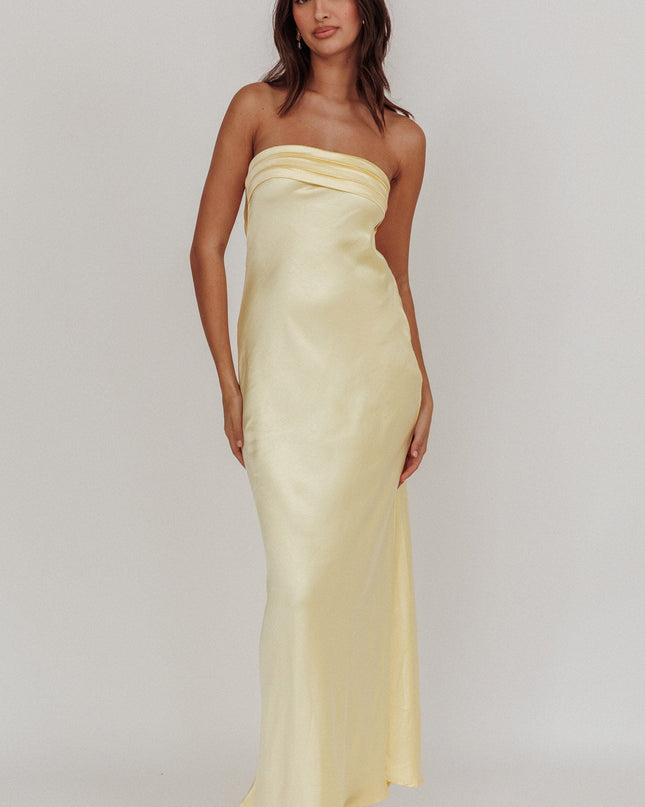 Butter Strapless Open Back Maxi Dress