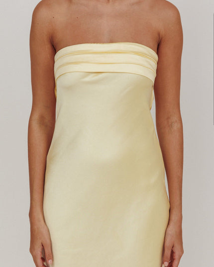 Butter Strapless Open Back Maxi Dress
