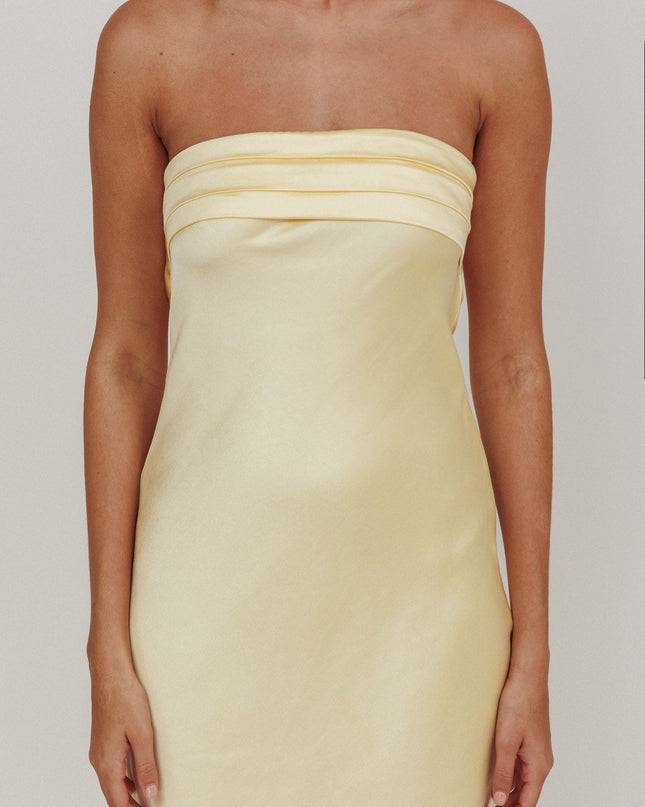 Butter Strapless Open Back Maxi Dress