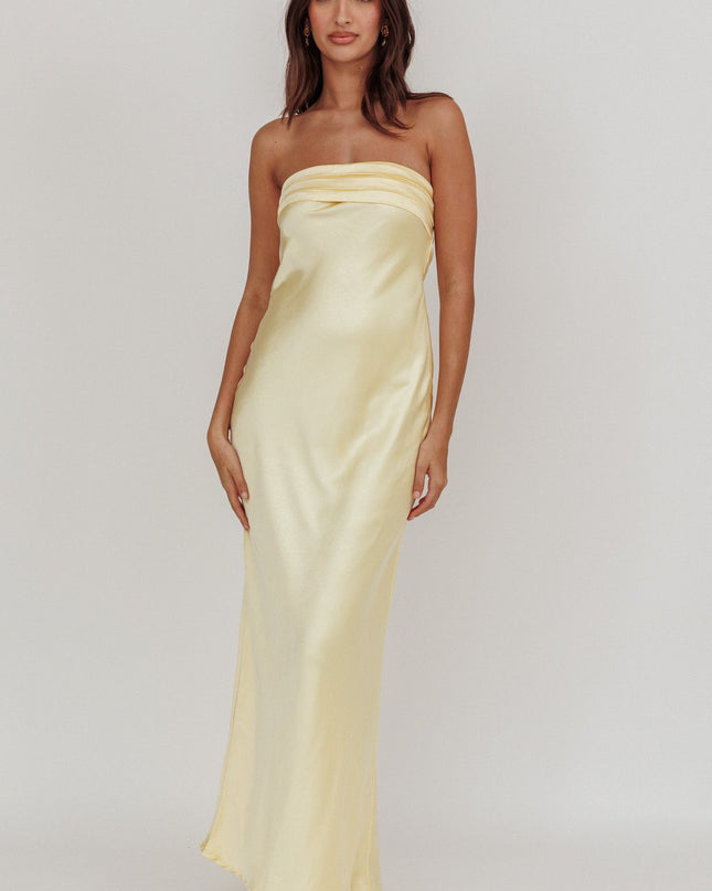 Butter Strapless Open Back Maxi Dress