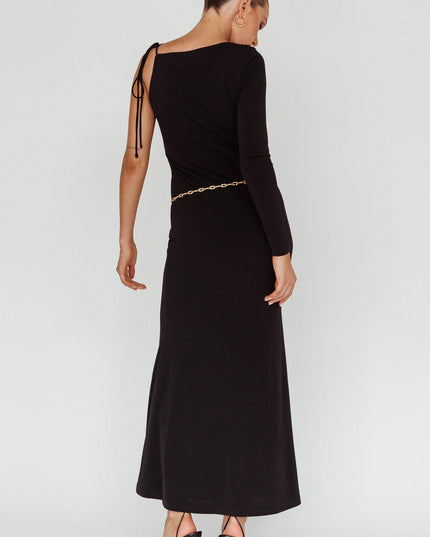 Black Star Walker One Sleeve Maxi Dress