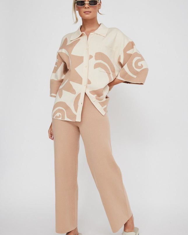 Knit Pants Wood