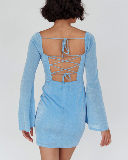 Blue Rome Laced Back Mini Dress Sparkle