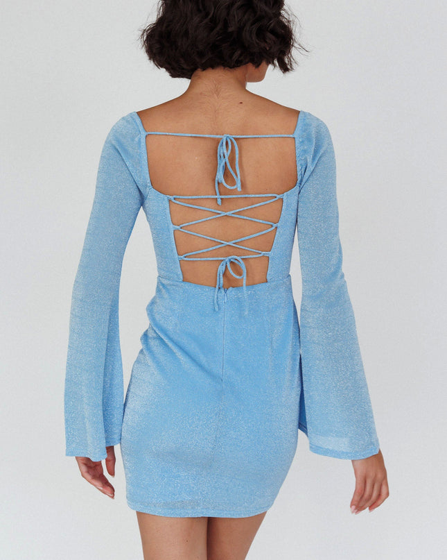 Blue Rome Laced Back Mini Dress Sparkle