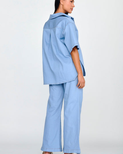 Denim Blue Aura Long Pants