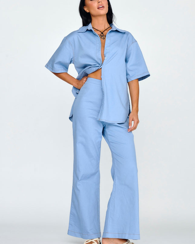 Denim Blue Aura Long Pants