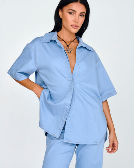 Denim Blue Button Up Shirt