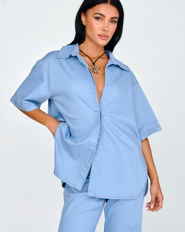 Denim Blue Button Up Shirt