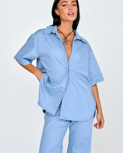 Denim Blue Button Up Shirt