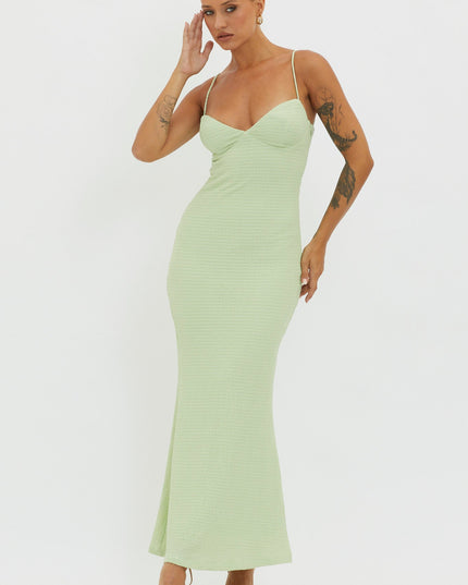 Sage Back Bodycon Dress