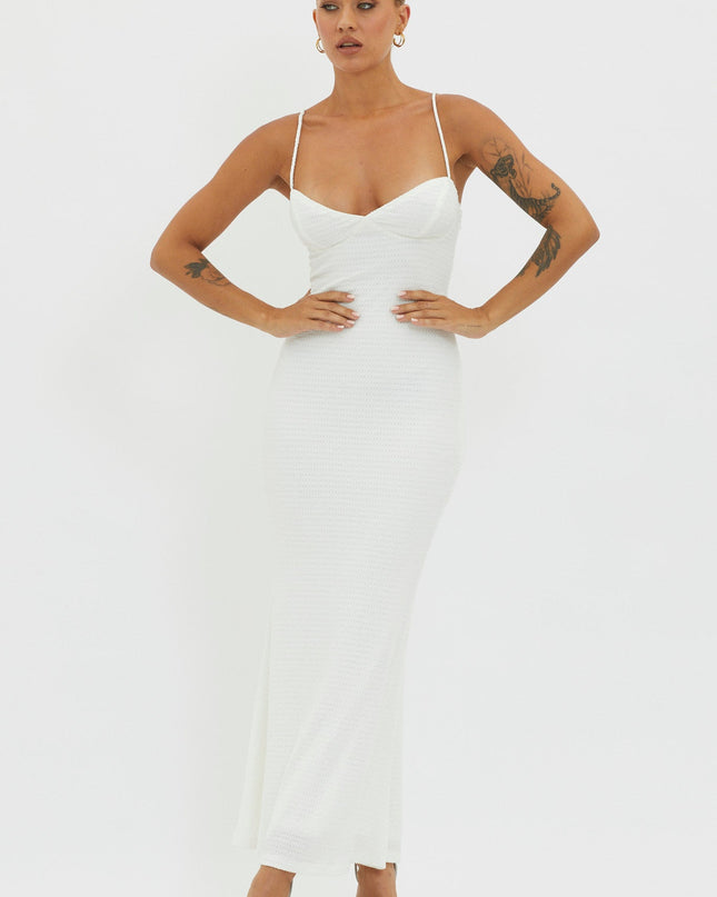 White Back Bodycon Dress