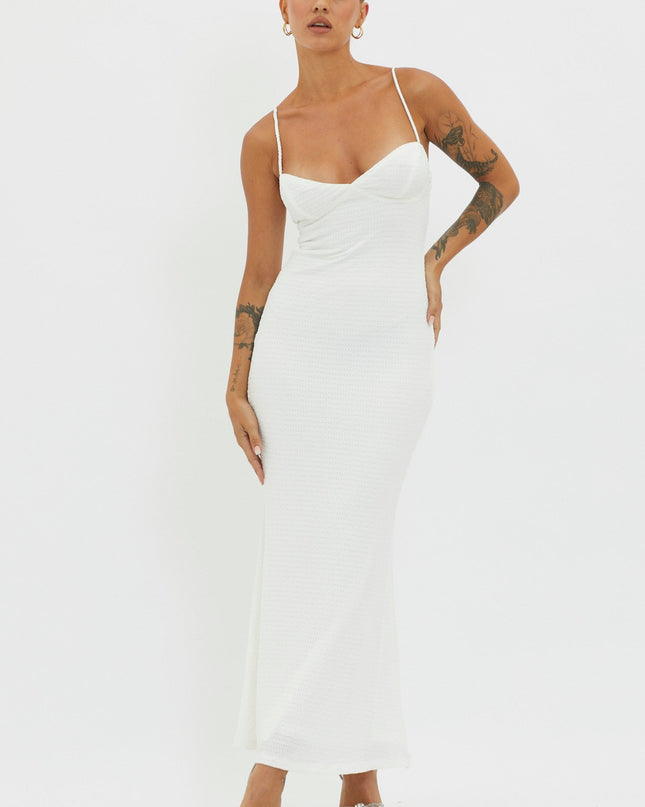 White Back Bodycon Dress