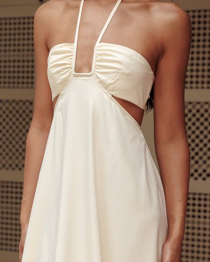 Butter Cut-Out Tied Back Maxi Dress