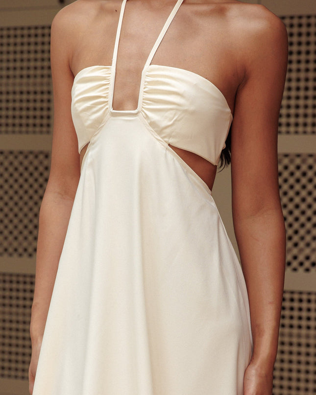 Butter Cut-Out Tied Back Maxi Dress