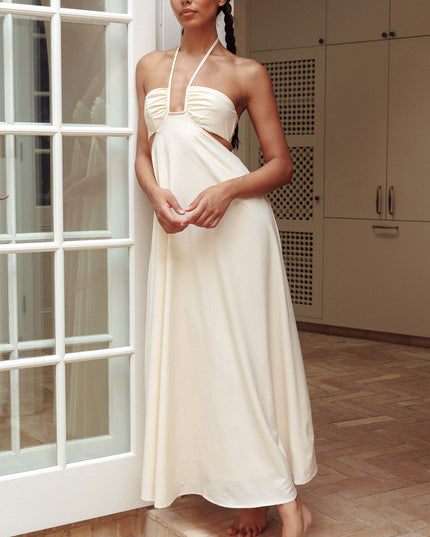 Butter Cut-Out Tied Back Maxi Dress