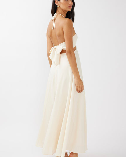 Butter Cut-Out Tied Back Maxi Dress
