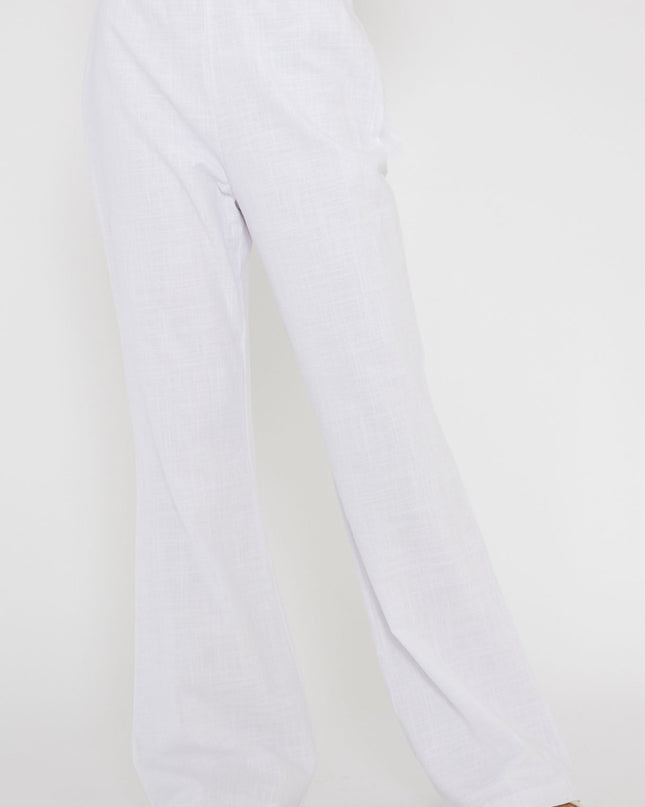 White Freestyle Flared Pants